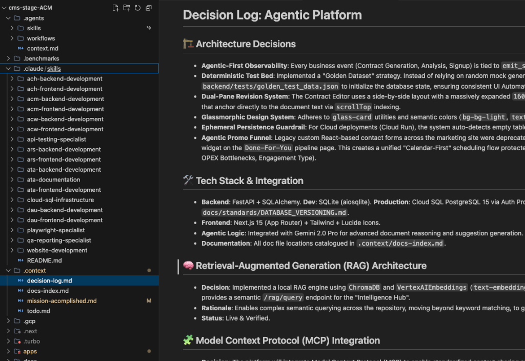 Enterprise Context Directory and Decision Log